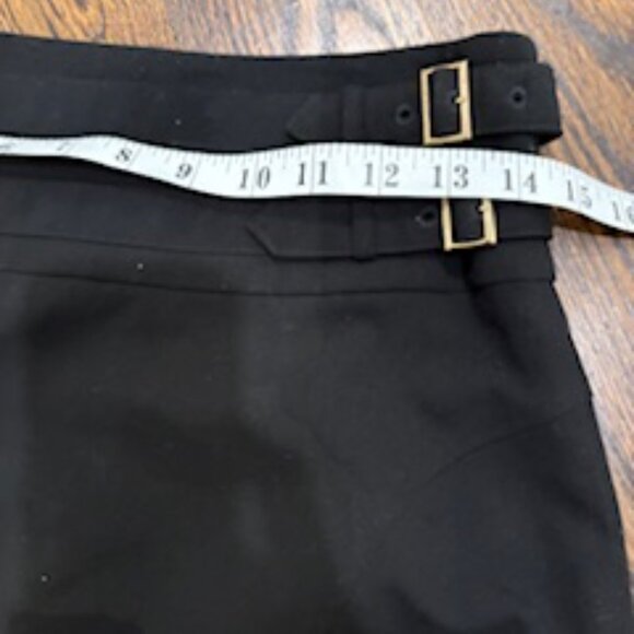 Clearout- EUC Calvin Klein Black Midi skirt with built in belts sz M - Picture 9 of 10